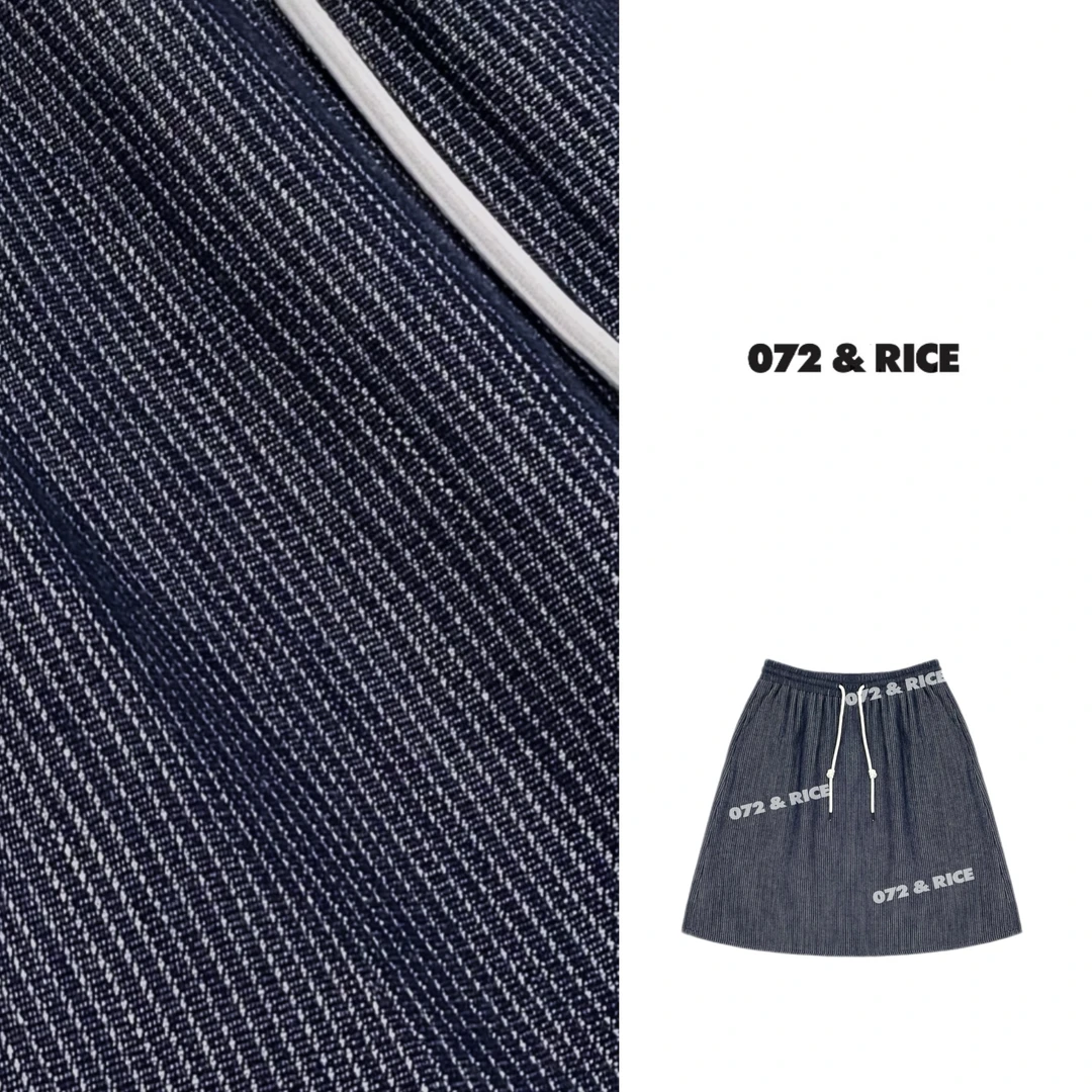 072 & RICE【夏竹裙裤】亚麻莱赛尔棉 夏季橡筋腰短裙裤 32W261Z*