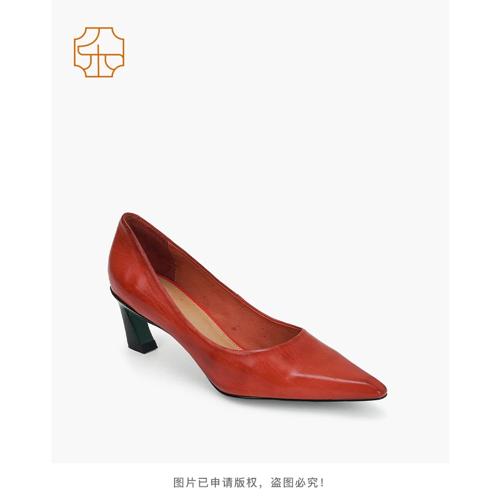 【冬姐精选】法式猫跟尖头高跟鞋2816-379