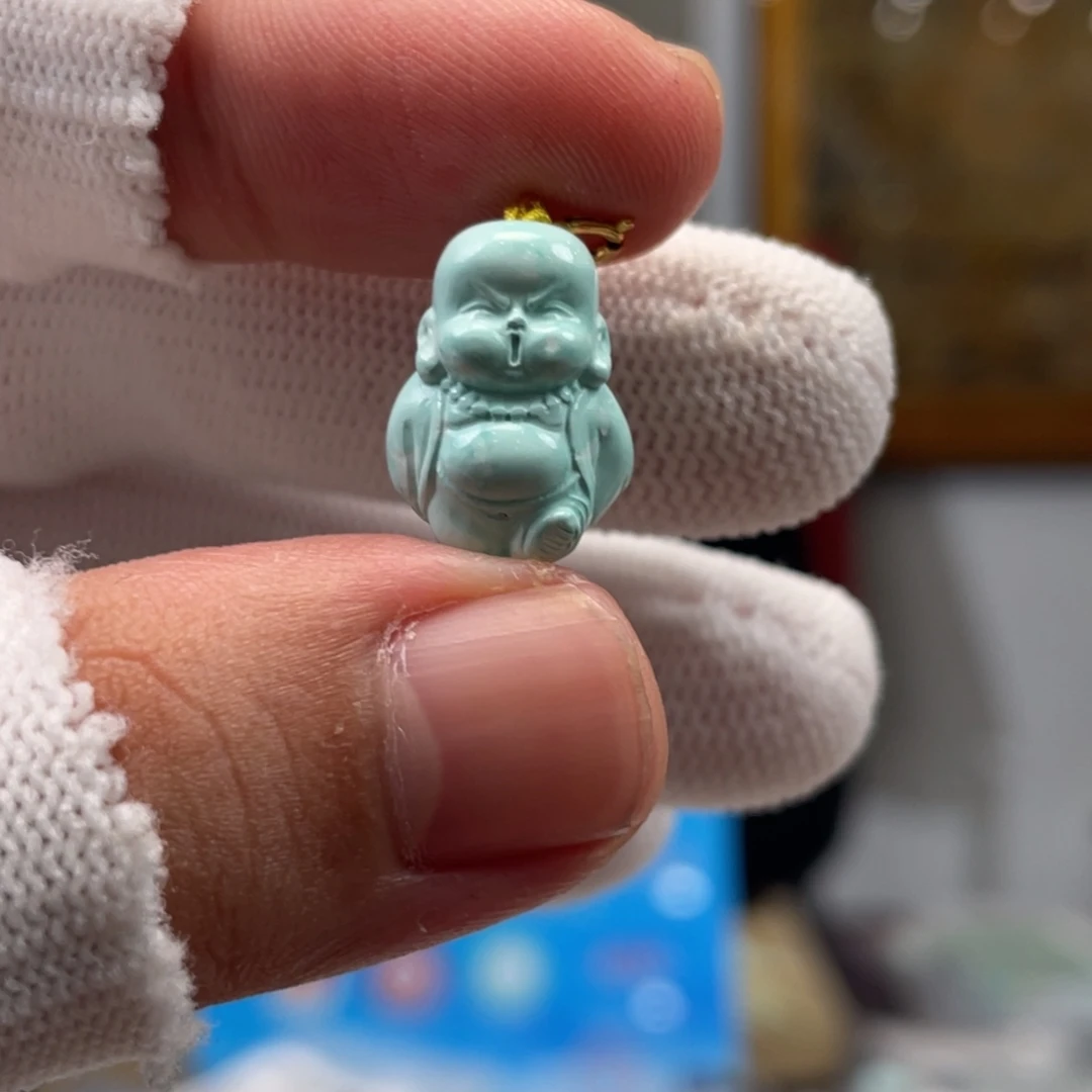 绿松石未镶嵌挂件