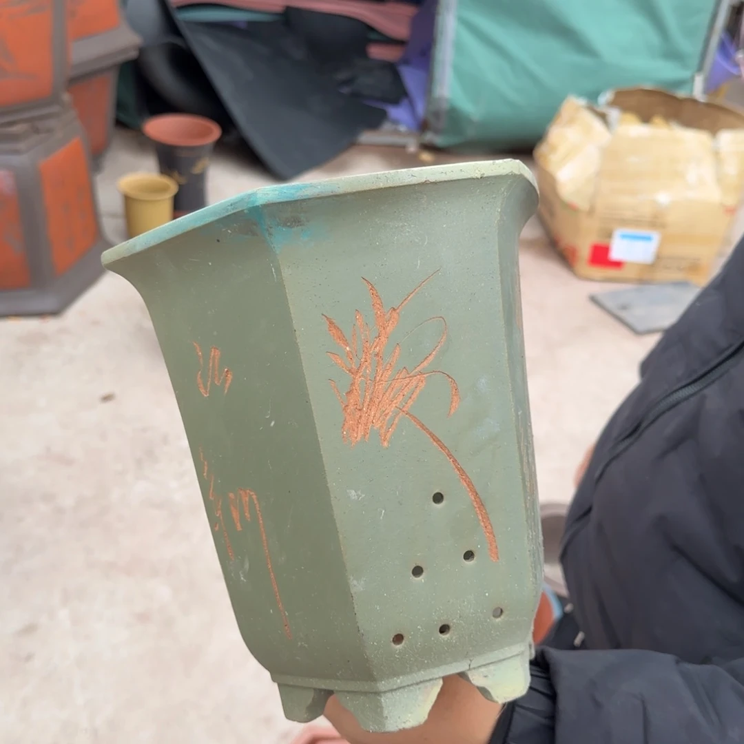 紫砂花盆瑕疵和瑕疵的