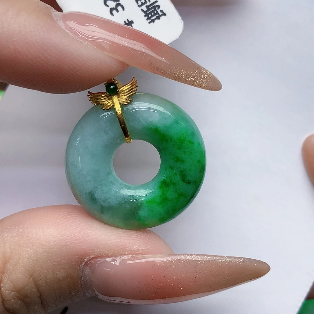 翡翠颈饰18K金镶嵌00000000000