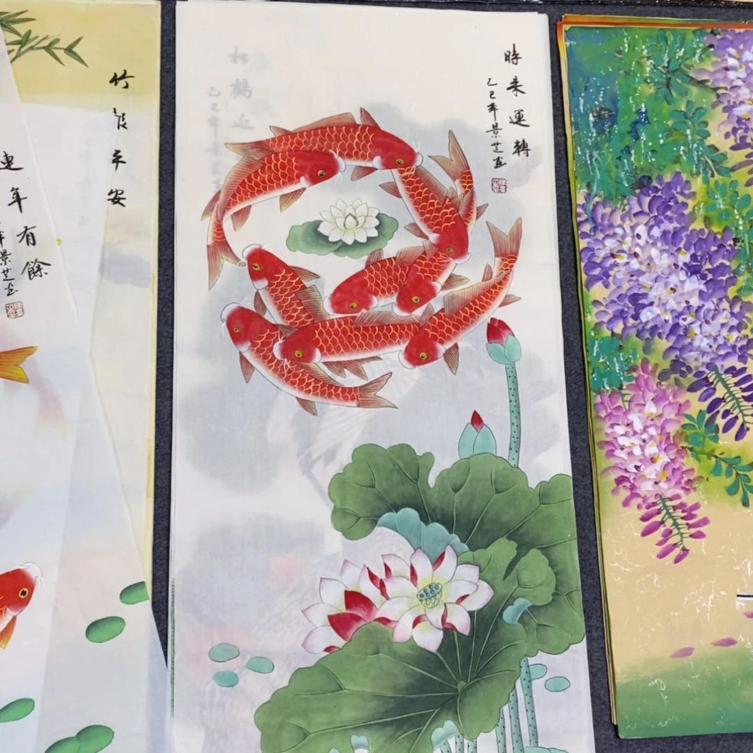 国画尺寸100✖️50三尺工笔手绘画