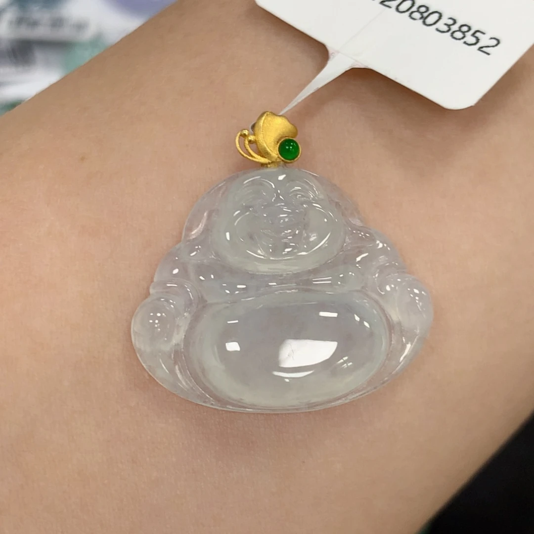 颈饰18K金镶嵌翡翠