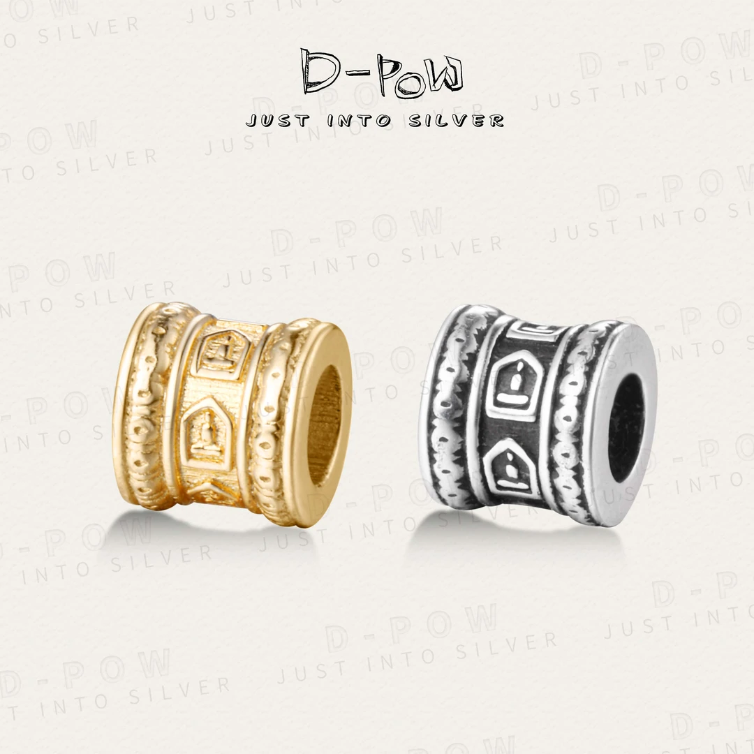 灯小炮 吊坠925银 【无相】雅藏格桑手工桶珠吊坠（8325）