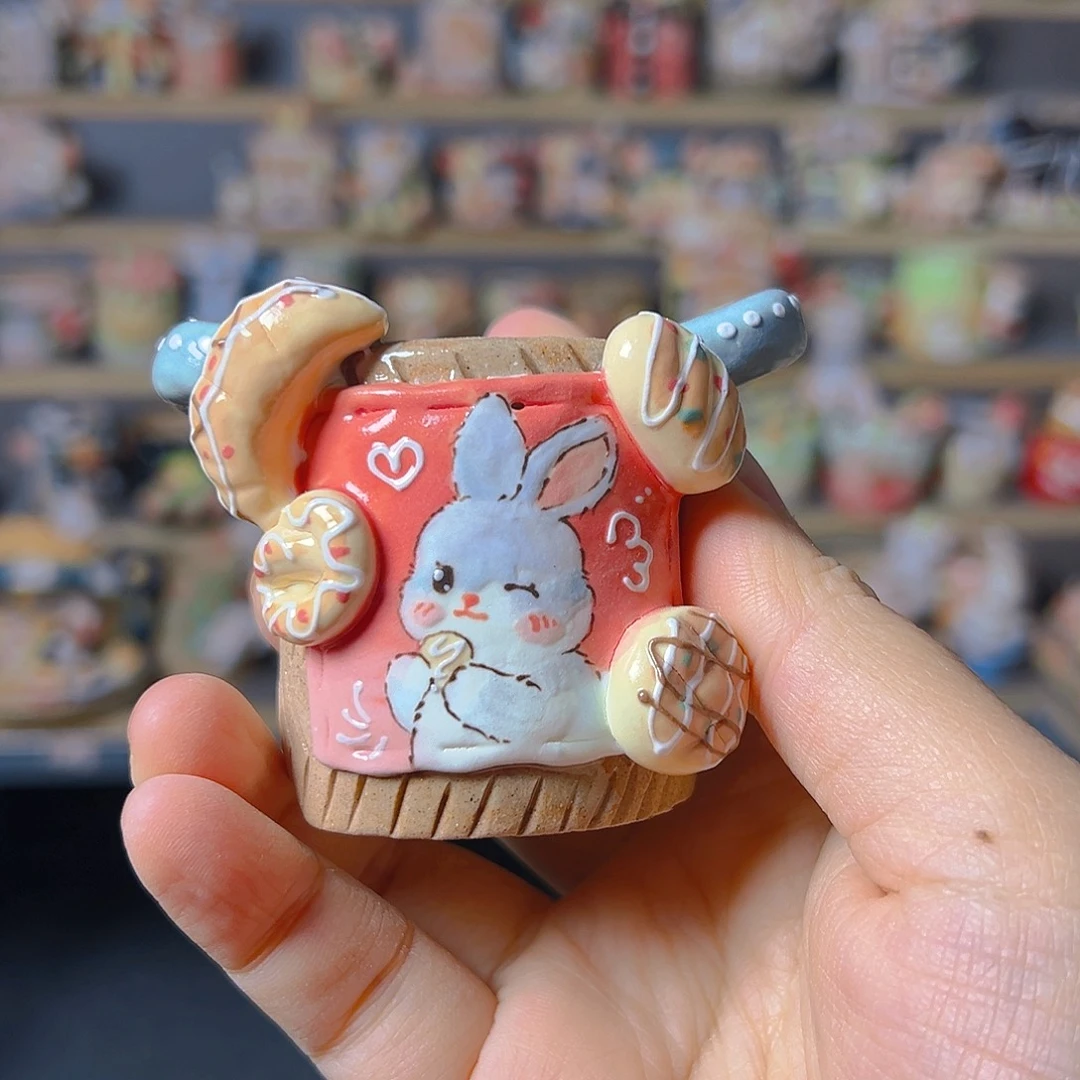 老梧家纯手工手绘多肉花盆