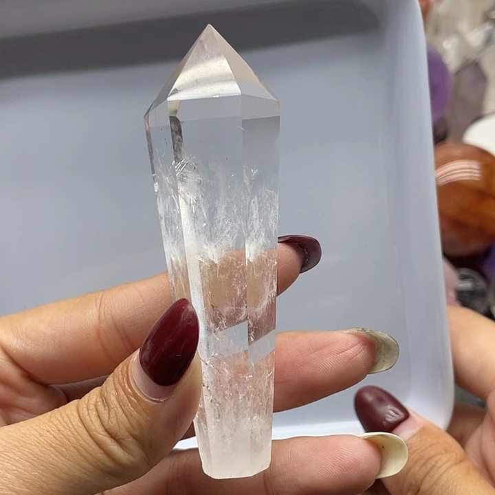 未镶嵌珠宝半成品水晶20白水晶权杖高8.9宽2.7