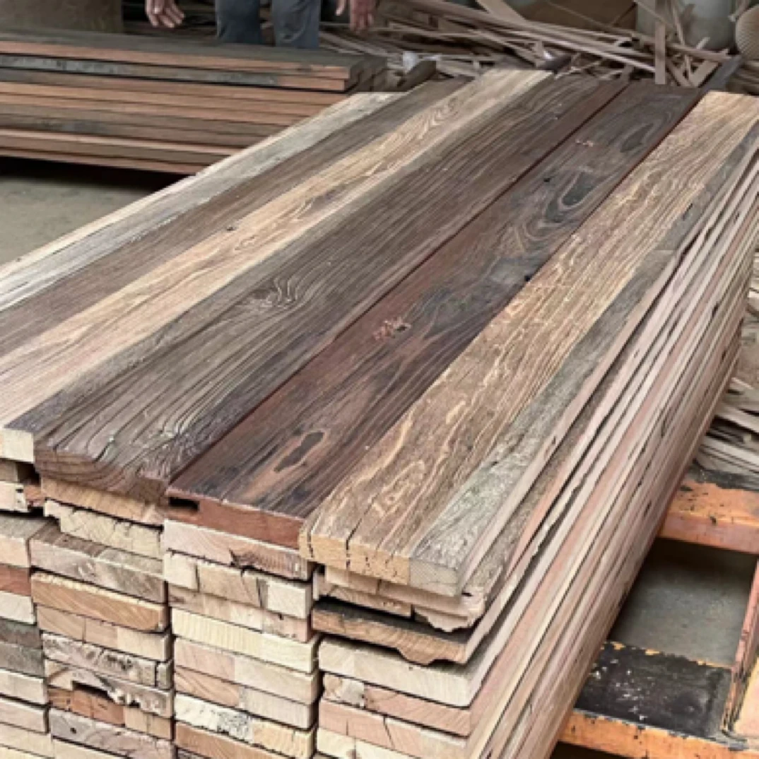 老榆木风化木地板墙板装修用护板