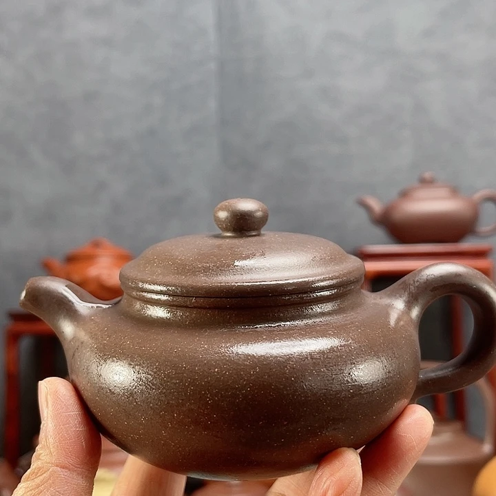 紫砂茶壶天*四号井老紫泥