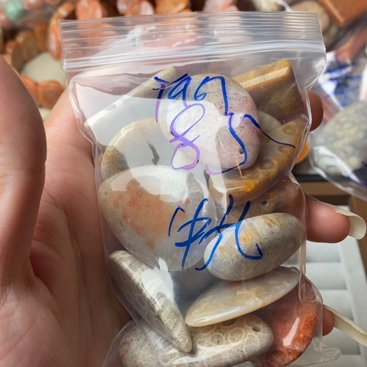 Y****未镶嵌珊瑚玉硅化玉