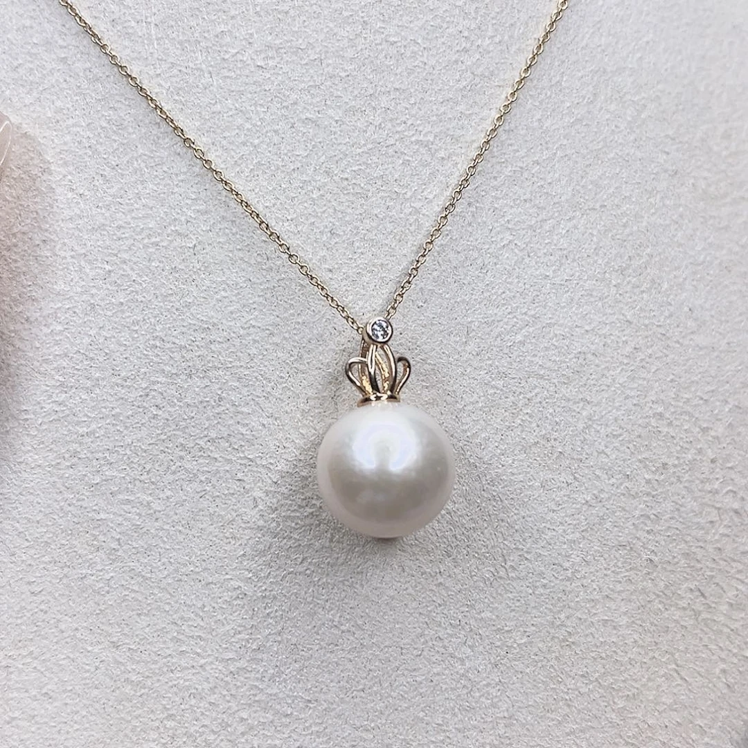 吊坠(不含链)淡水珍珠银S925镶嵌