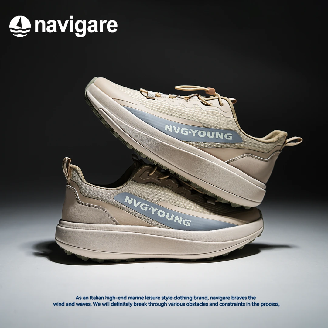 Navigare/纳维凯尔夏季男款运动鞋百搭休闲鞋网面透气跑步鞋轻便