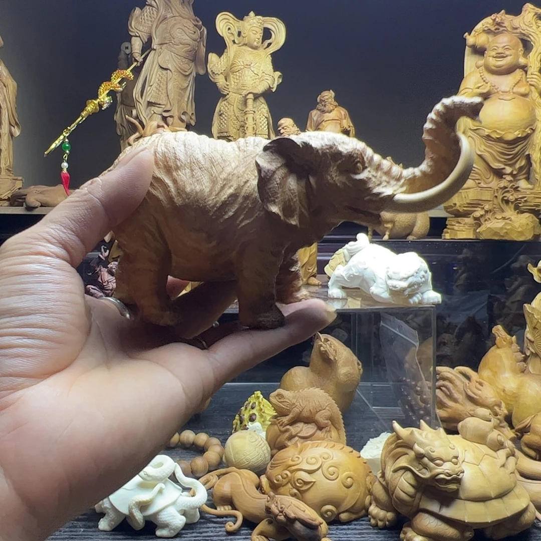 右***龙檀香木印度老山檀香大象