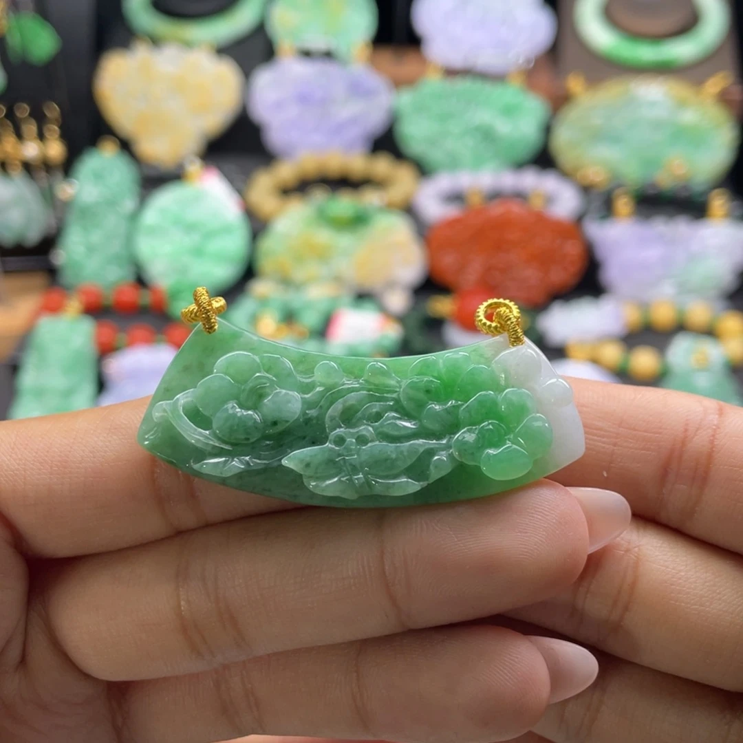 翡翠未镶嵌颈饰代编织