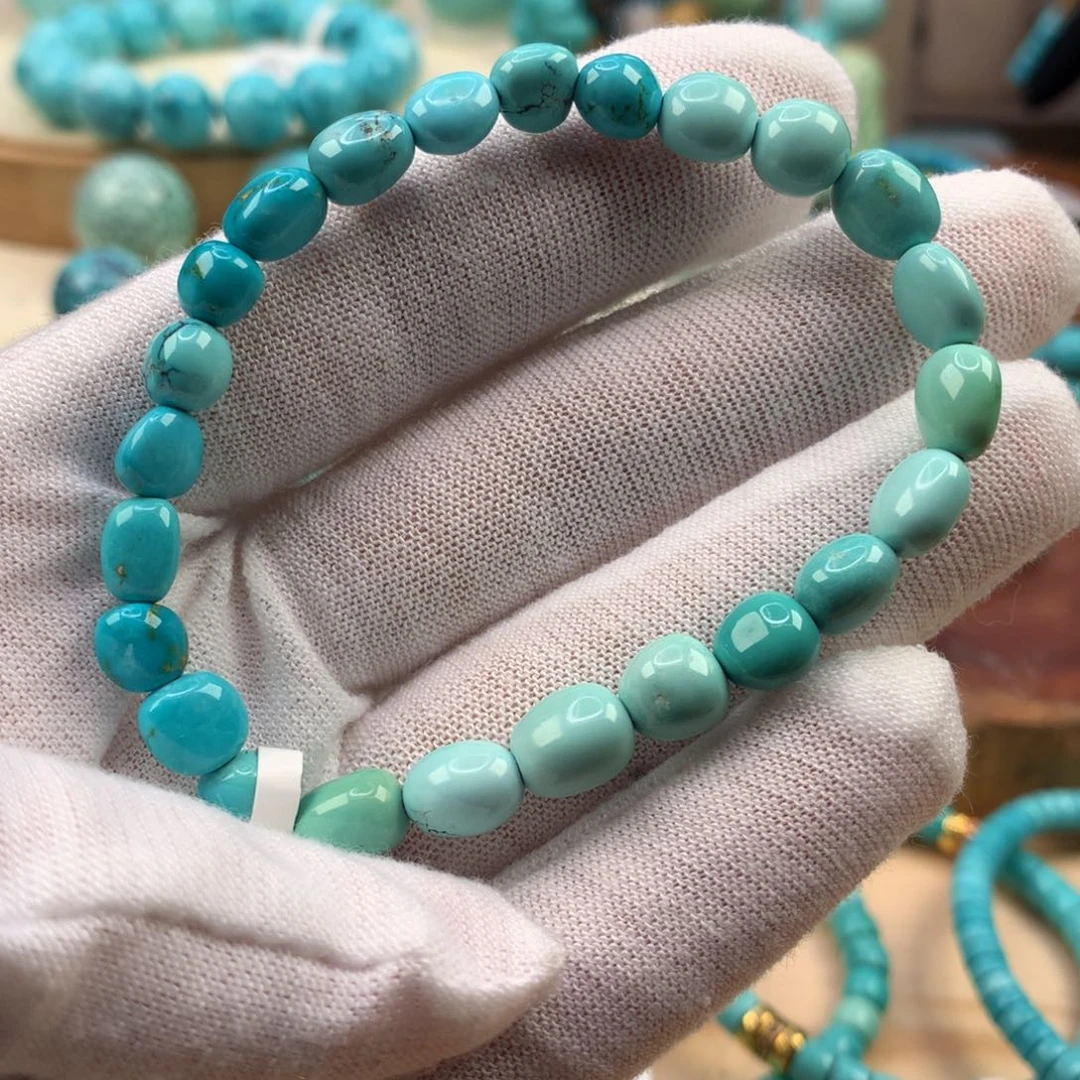 绿松石未镶嵌珠宝奇石6mm