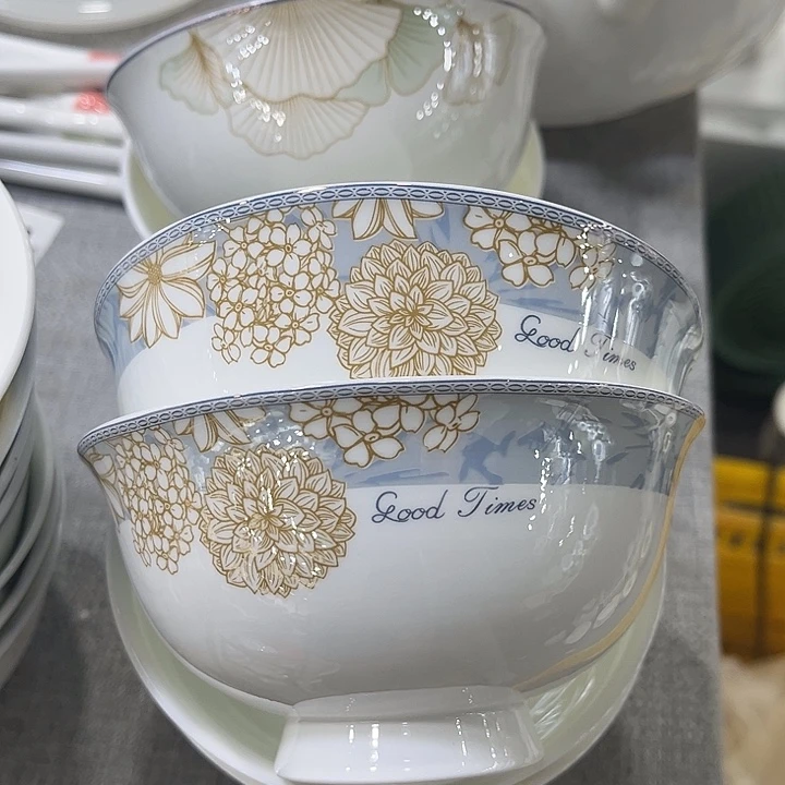 陶摆件4.5寸米饭碗10个