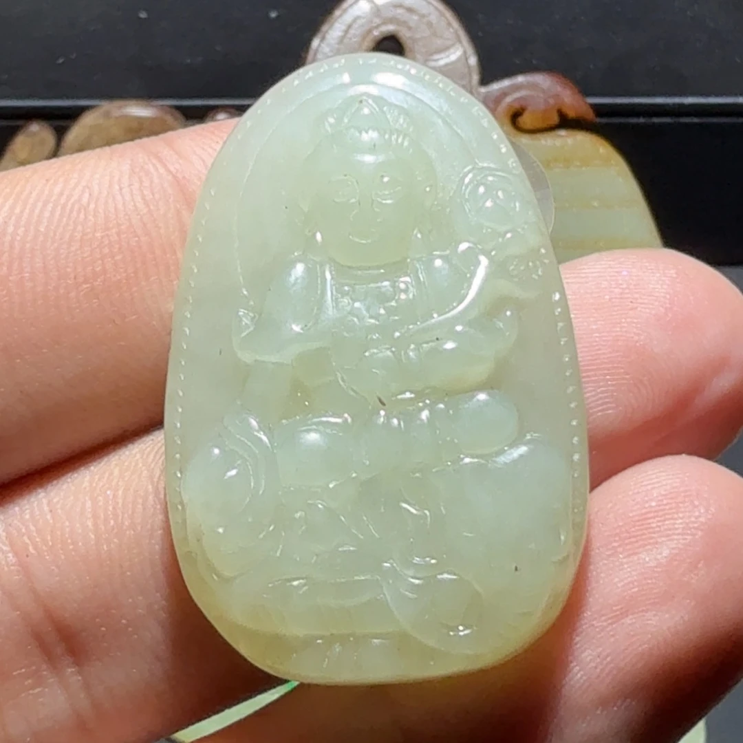 未镶嵌和田玉（糖玉）挂件不**舞