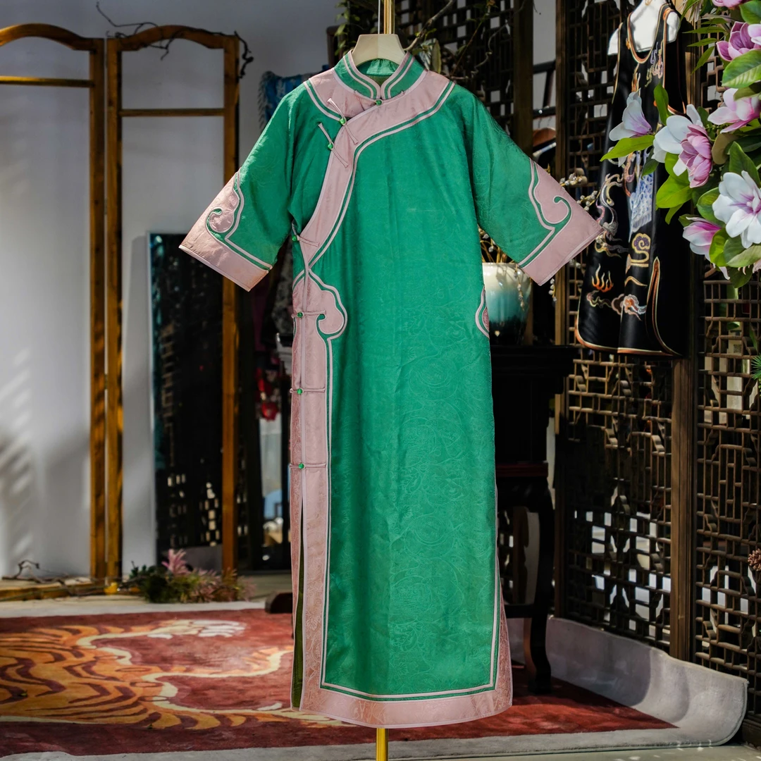 【煜秀堂】双面真丝单层复刻版京派旗袍高升如意型长袍