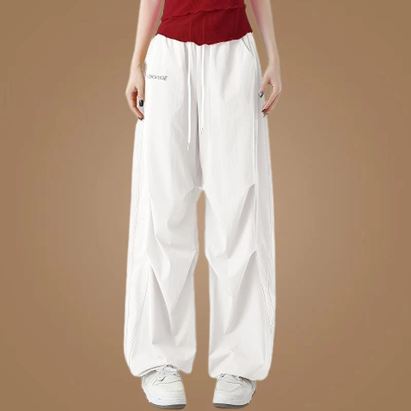 夏季新款薄款网红裤子爵士街舞高品质速干网红运动弯刀长裤伞兵裤