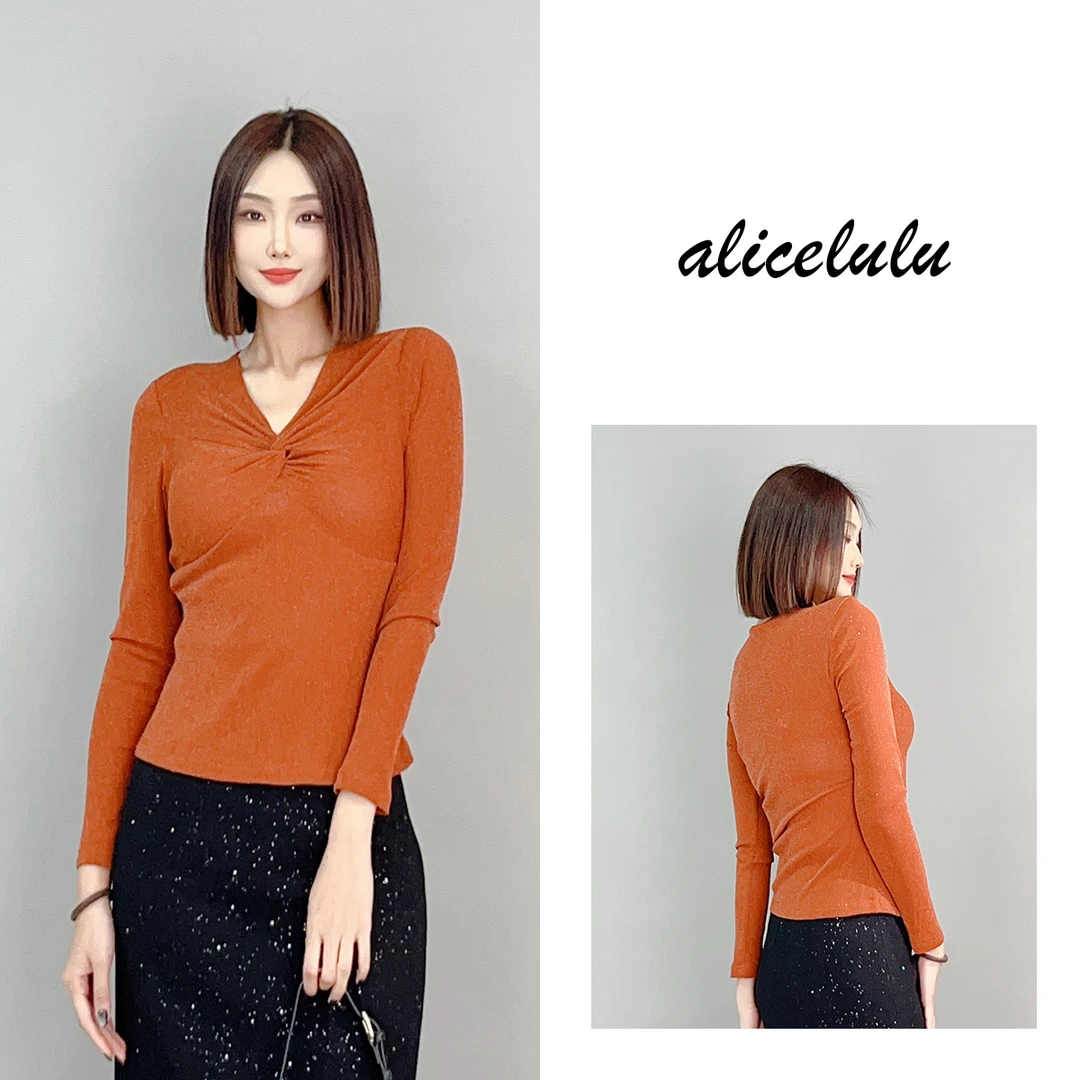 1 ALICE 星光闪闪衬衫 扭结显瘦 细闪迷人 S2141537L