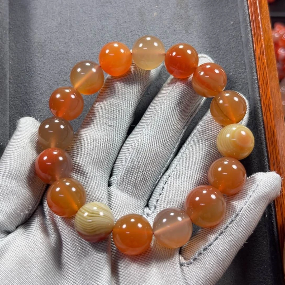 南红玛瑙手串尺寸13+未镶嵌