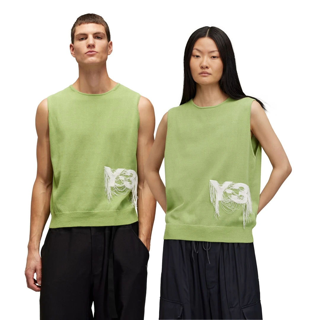 Y-3/Y-3（52-JN1984）牛油果绿设计款情侣运动马甲背心