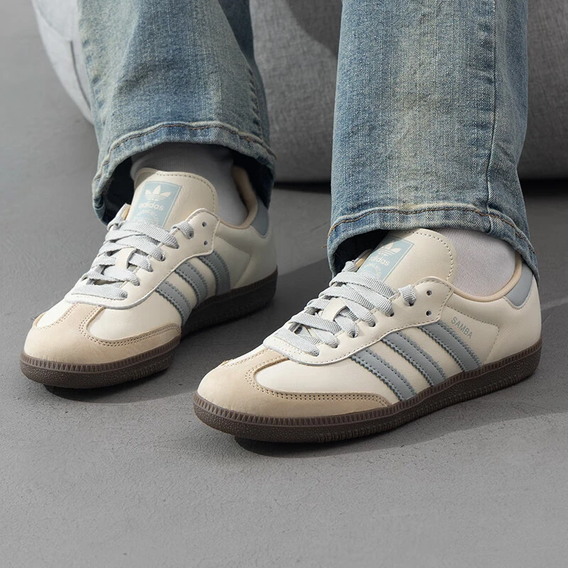 adidas阿迪达斯女鞋Samba鞋德训鞋海盐芝士T头鞋复古板鞋JH7299
