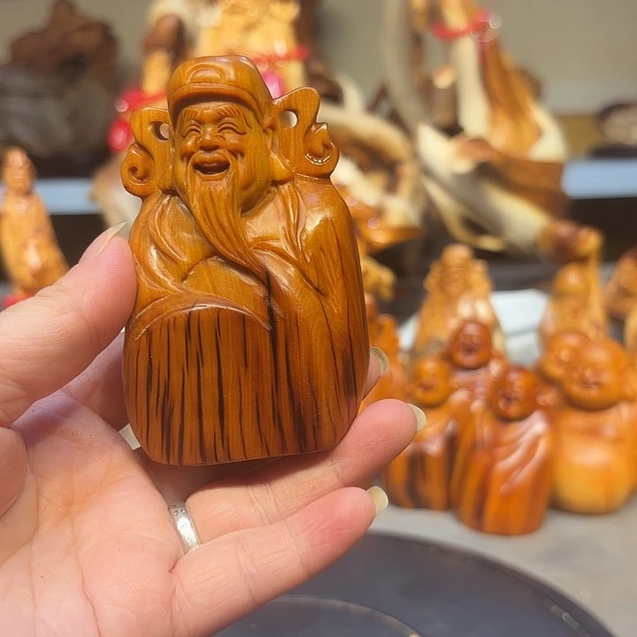 柏木太行崖柏财神爷