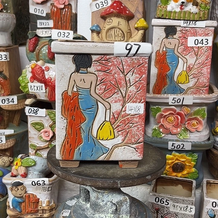 粗陶材质多肉花盆