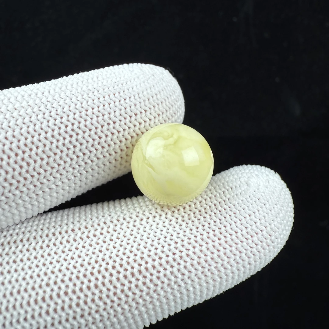 A5725天然原矿俄料蜜蜡圆珠12.9mm一物一图 假一罚四