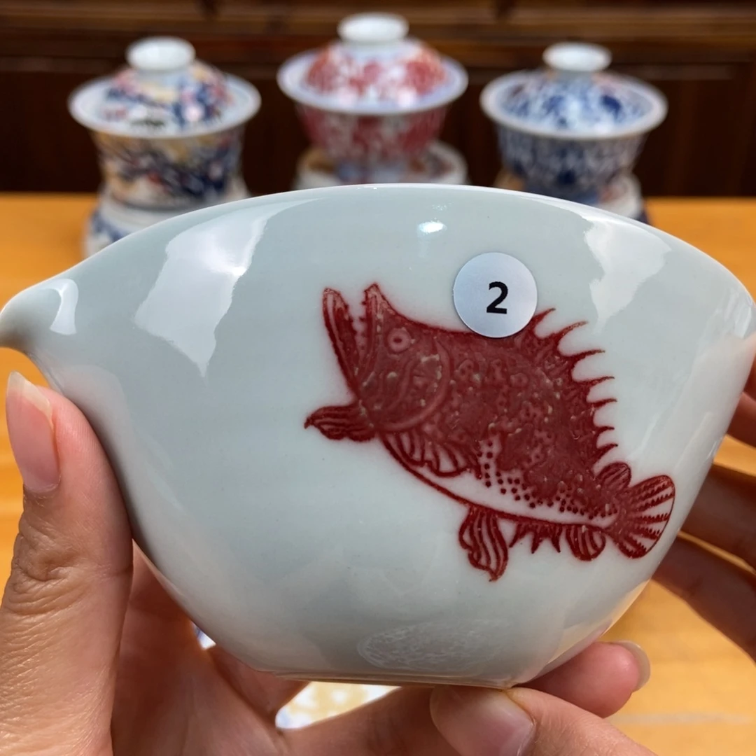 手绘现代茶具非古董