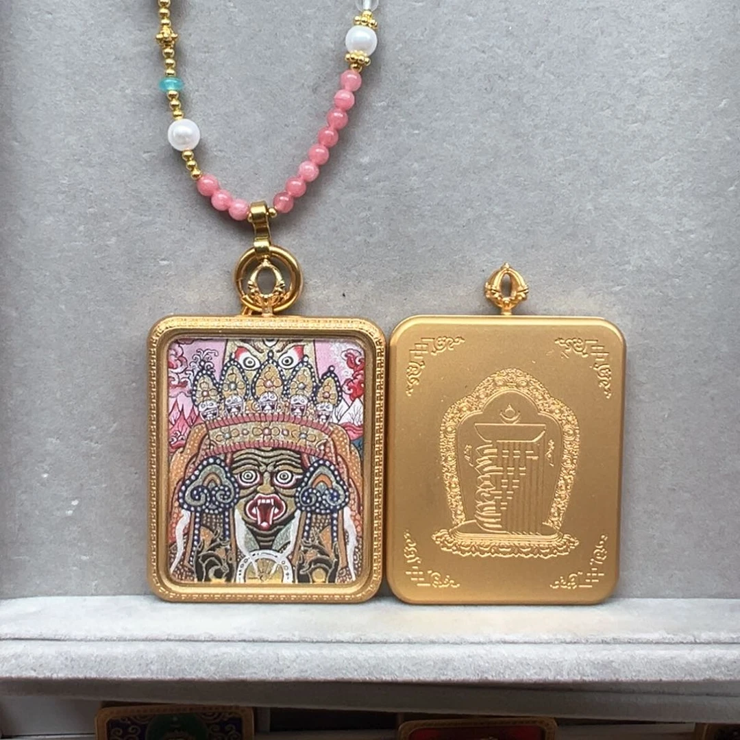 吊坠李***玉铜单面扎基本尊绳子珠珠链