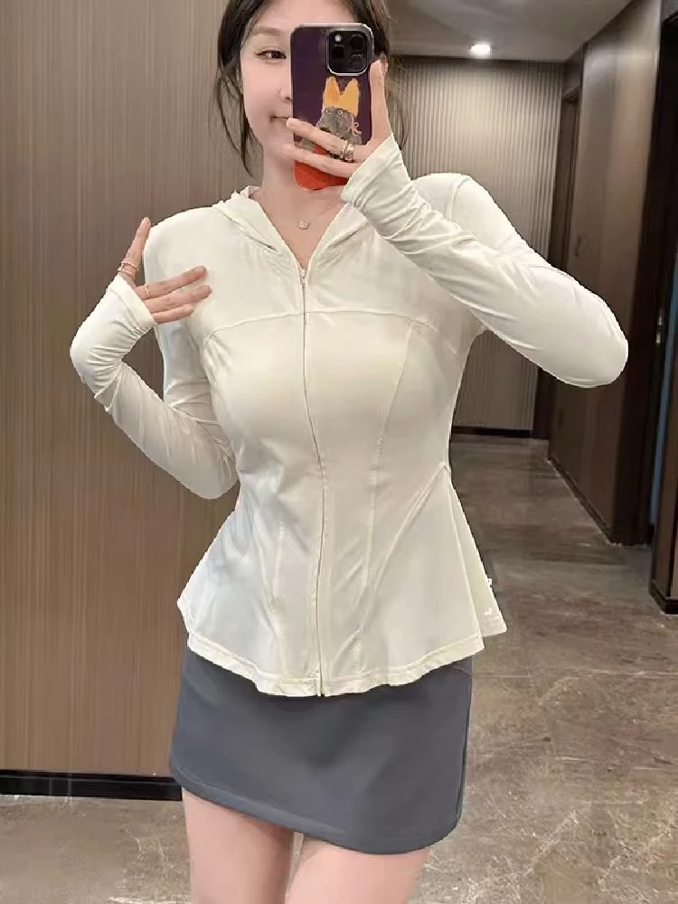 Yi+防晒夏季拉链健身薄款速干透气休闲上百搭大码