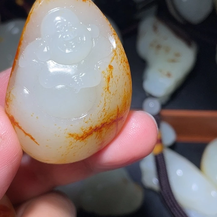 人***斌和田玉（白玉）未镶嵌车挂