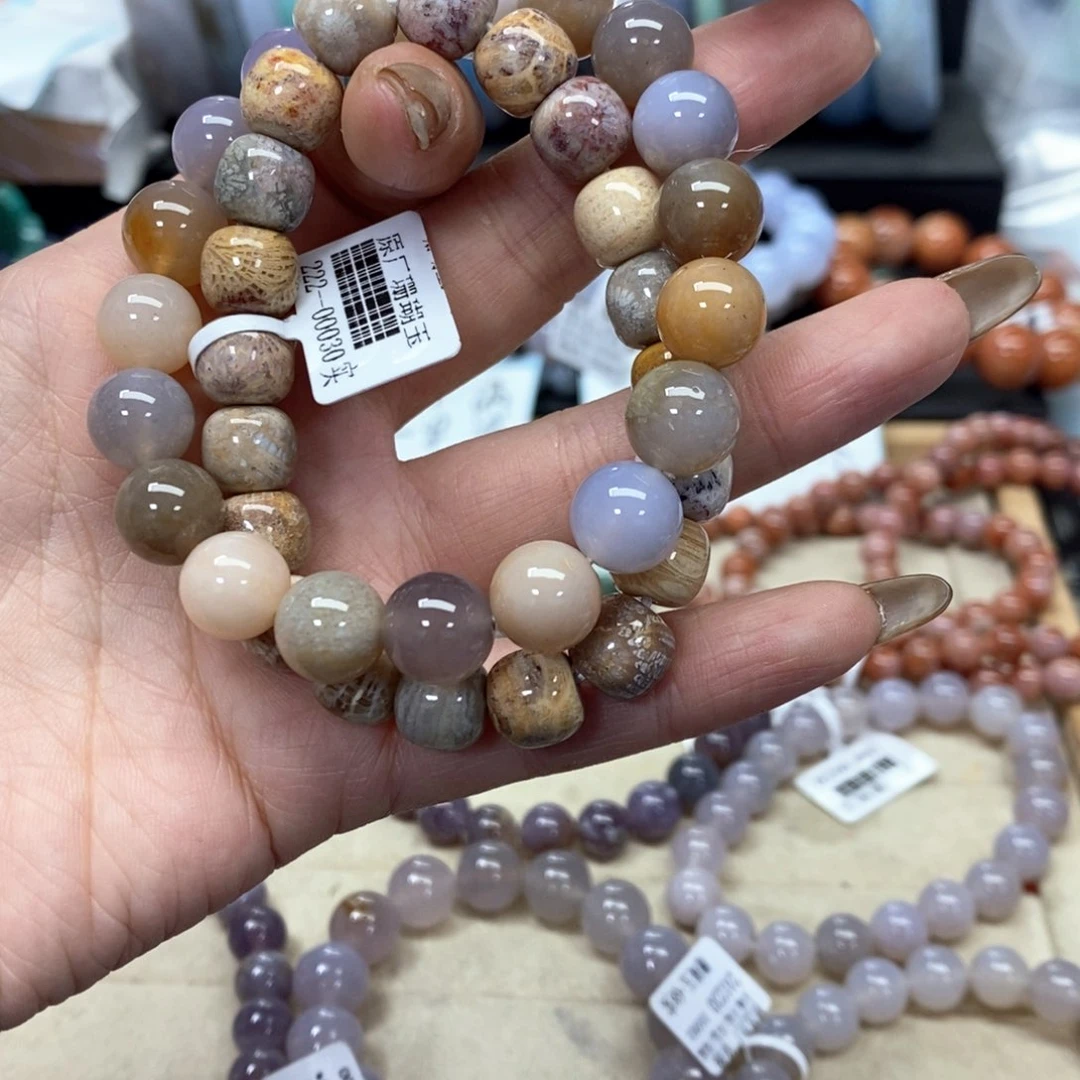 硅化珊瑚（珊瑚玉）手链未镶嵌绿****】220