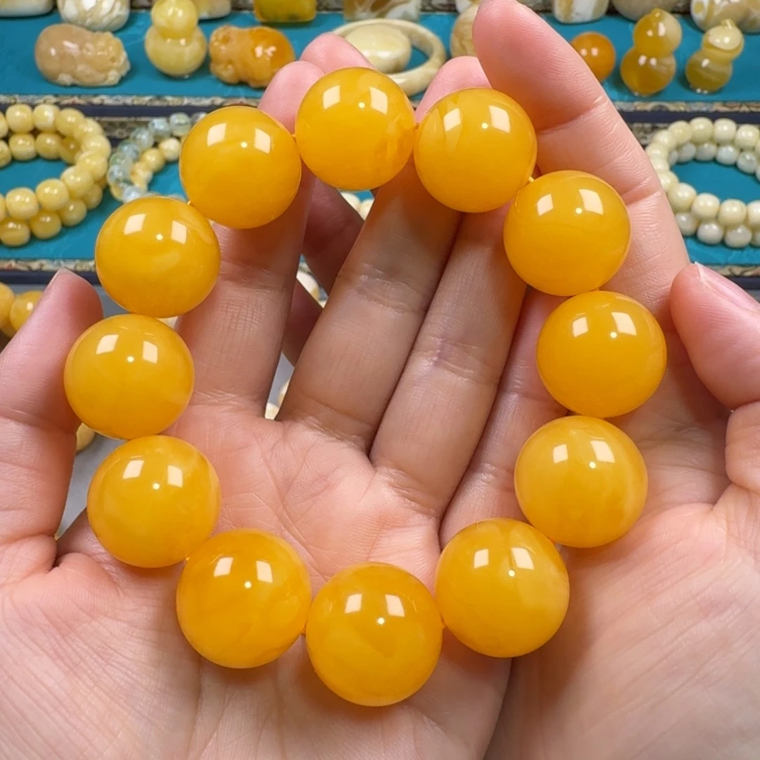 琥珀未镶嵌手链同料