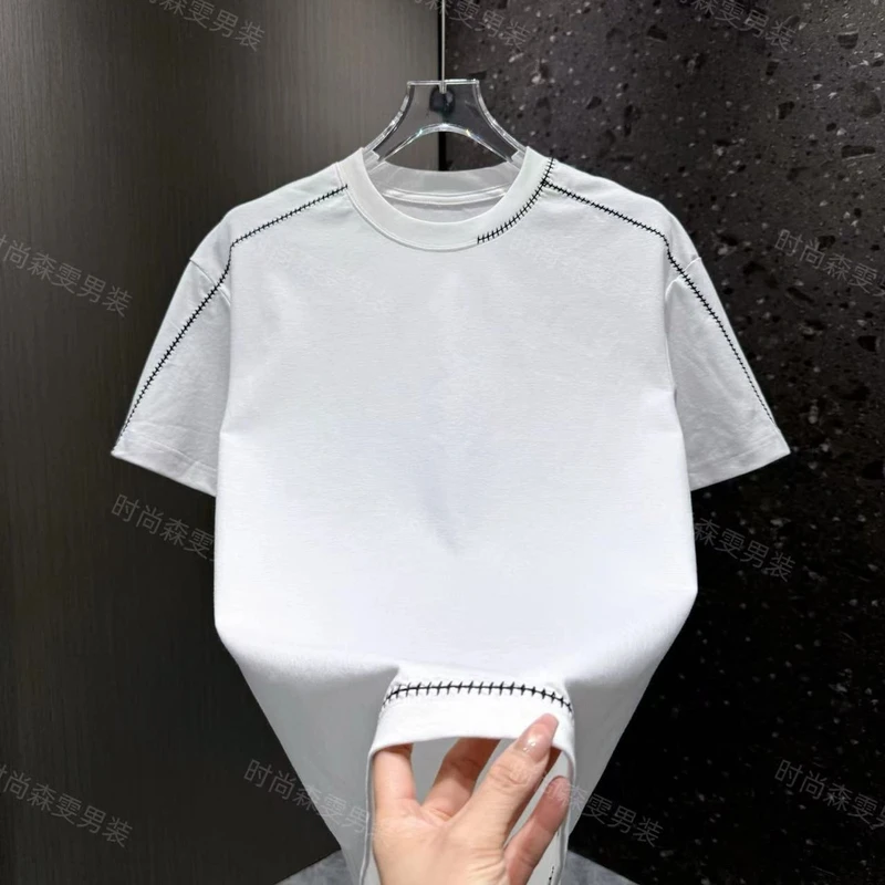 夏季男士潮流透气品质高端休闲短袖976