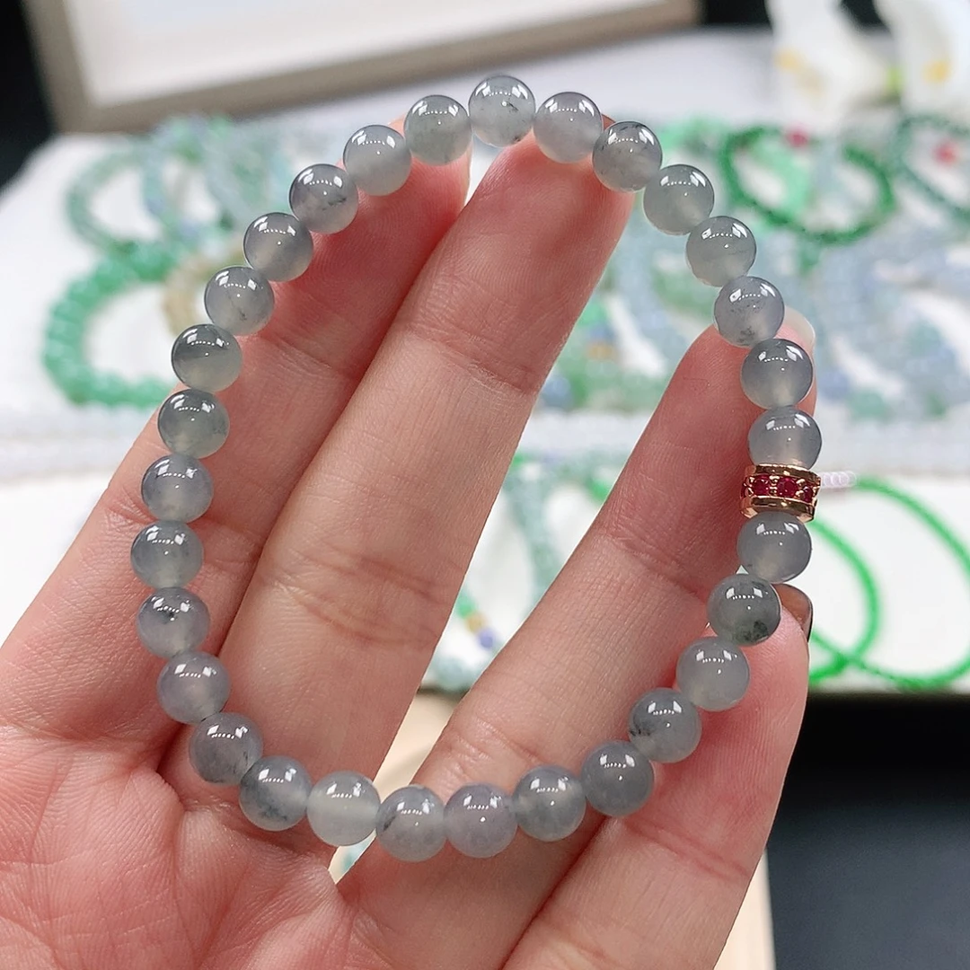 翡翠未镶嵌手链5.9mm