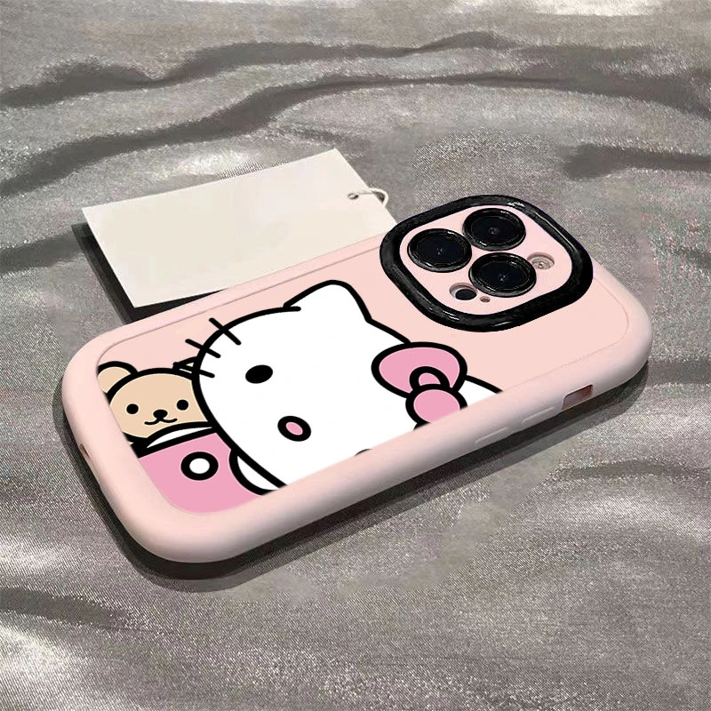 抱熊KT适用iphone16promax苹果15/14PLUS手机壳泡芙13p/12/11全包