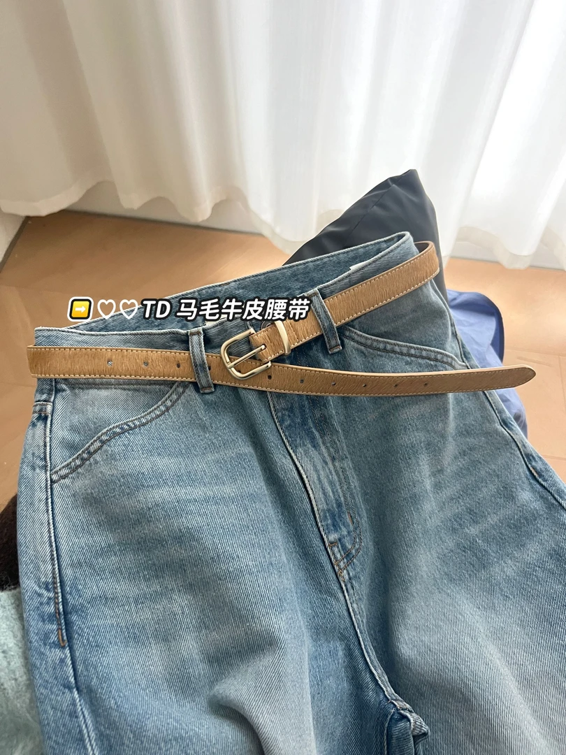 韩货-「搭配单品」牛皮金属扣腰带   宽2.5
