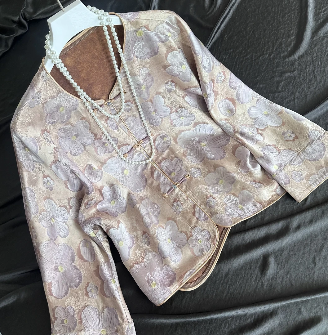 2503-常熟新中式春季新款短外套【芳华】女士提花对襟