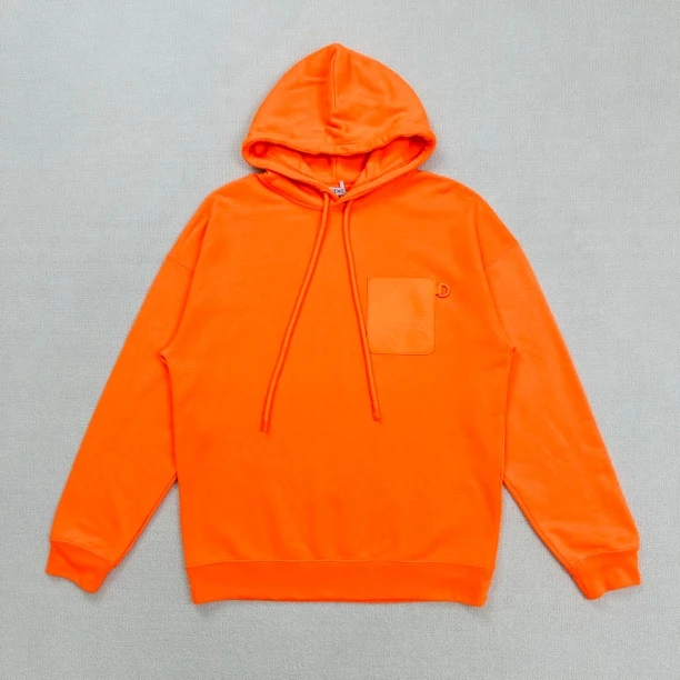 99新 LOEWE/罗意威 皮标logo连帽卫衣/S码/WL1253