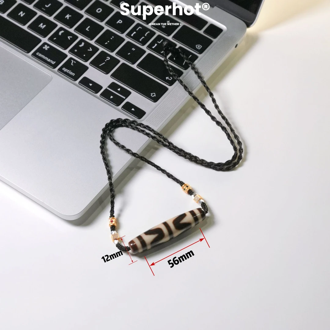 岚宫措 | 双虎牙天珠项链（多样性发货）L078