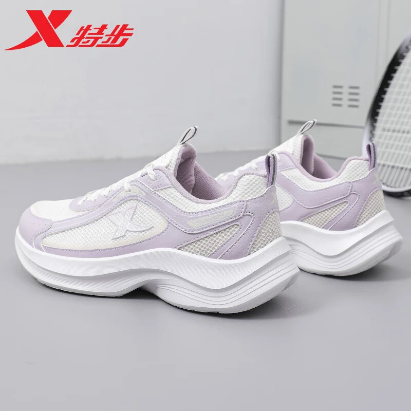 特步女鞋2025冬季新款运动鞋子透气回弹跑步鞋减震跑鞋网面休闲鞋