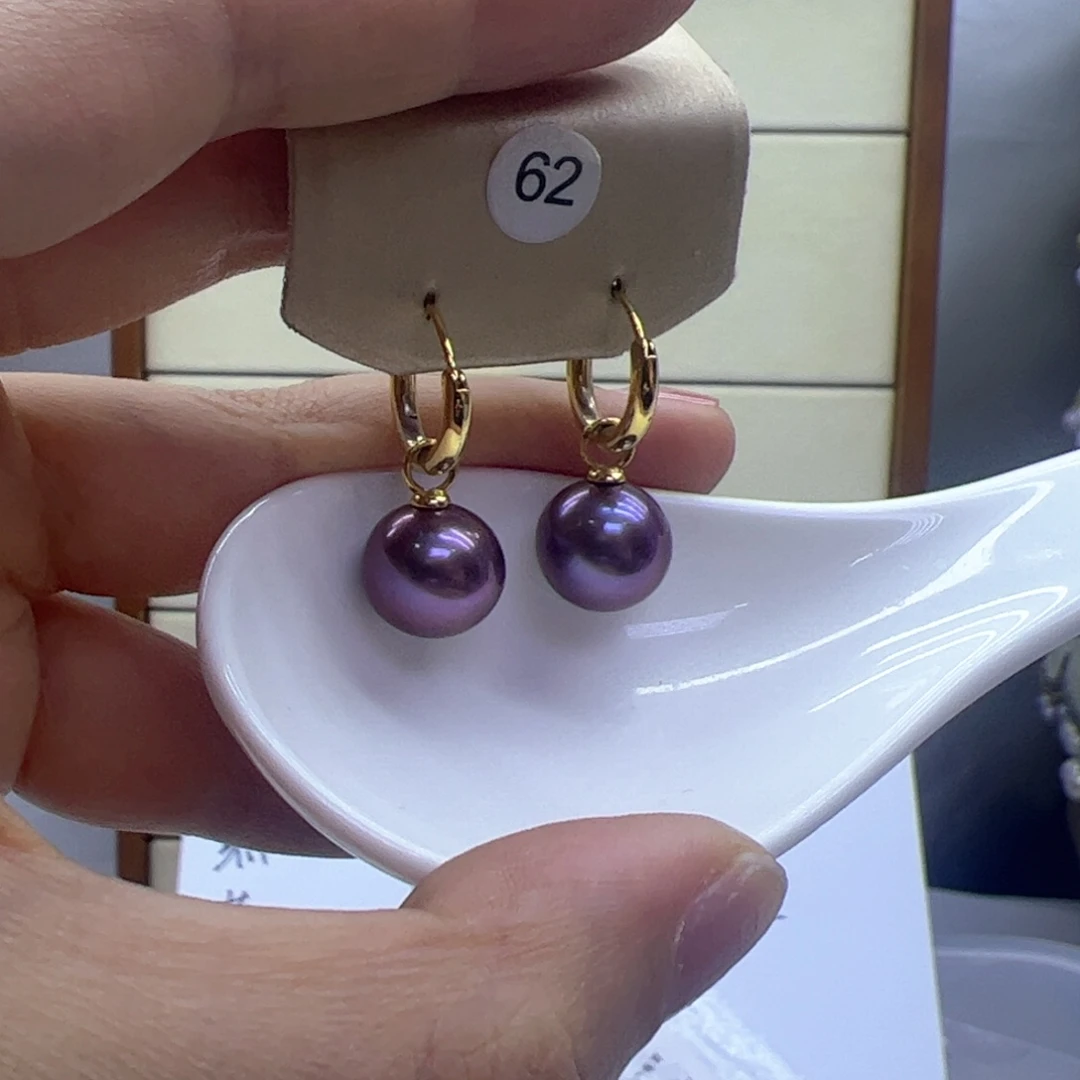 淡水珍珠耳饰银S925镶嵌