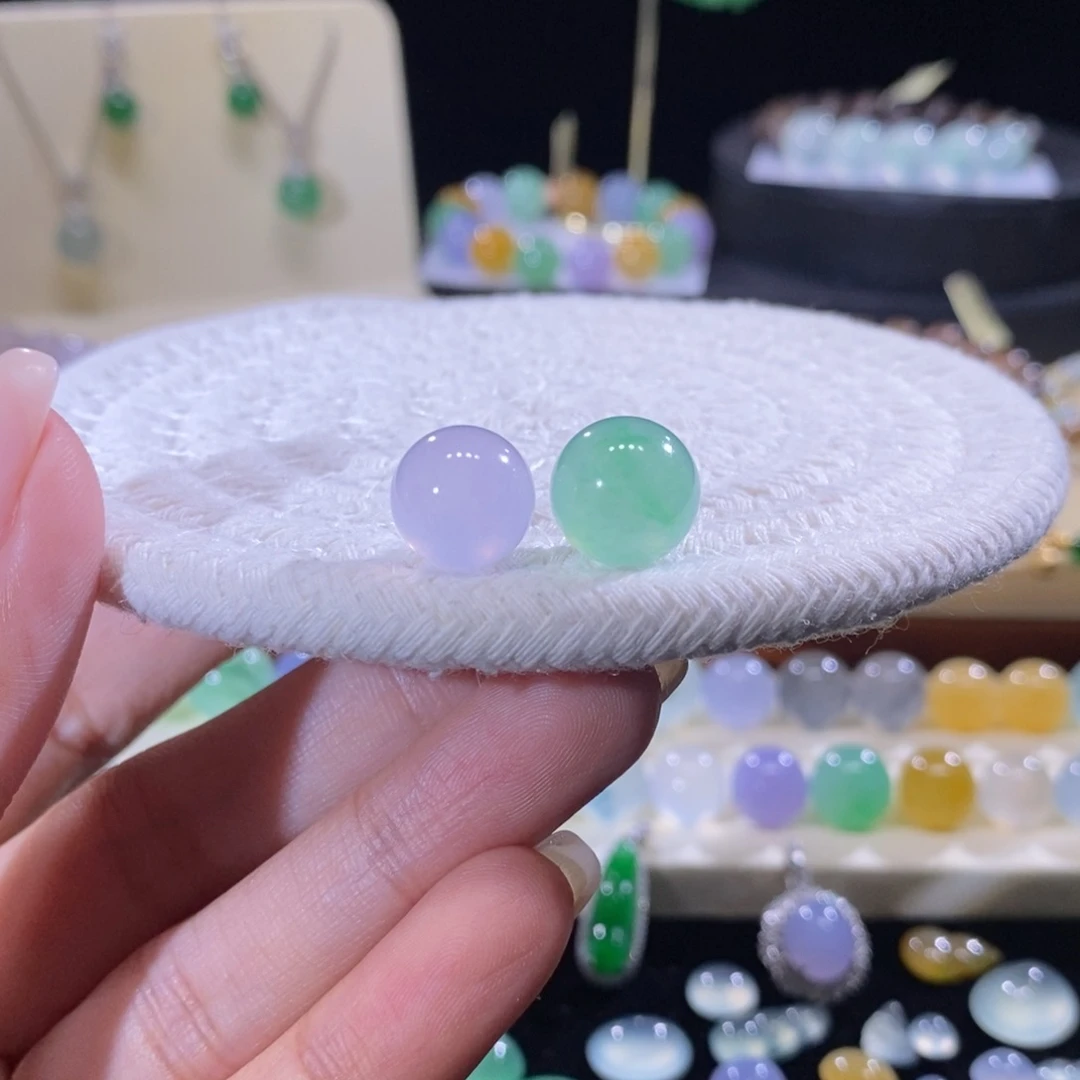 翡翠未镶嵌颈饰冰甜色珠卡11+