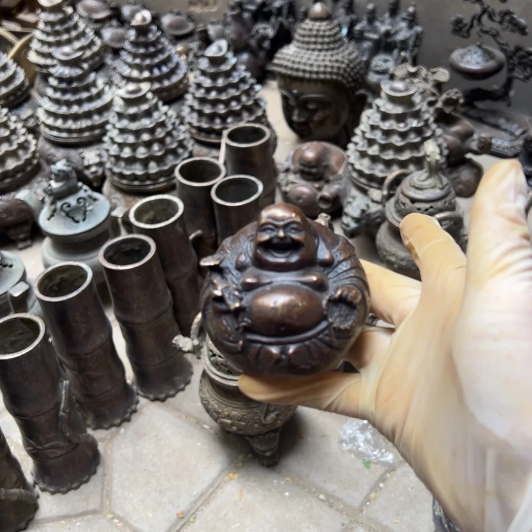 黄铜摆件，文房摆件