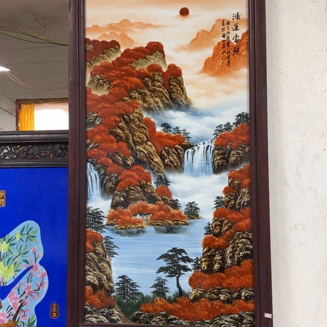 瓷1.2*66*1景德镇瓷板画柴窑烧制