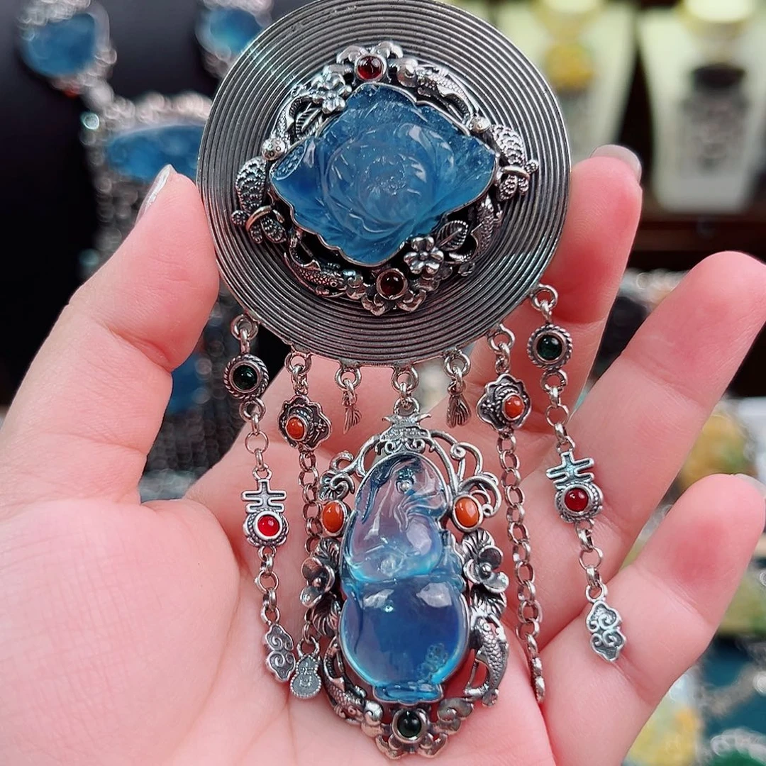 925银珐琅锦钰原创设计款吊坠