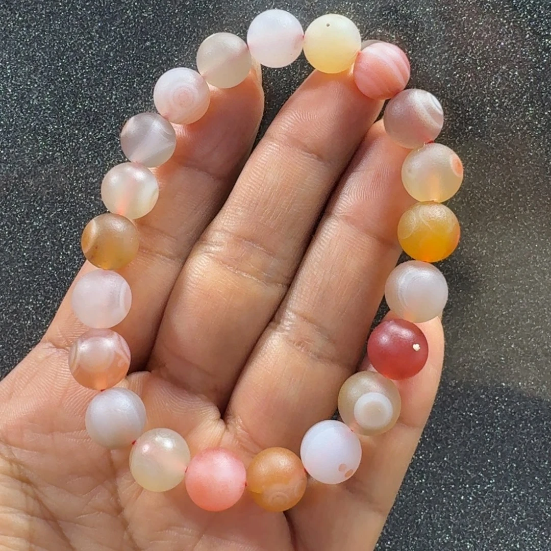 南红玛瑙未镶嵌手串尺寸9+