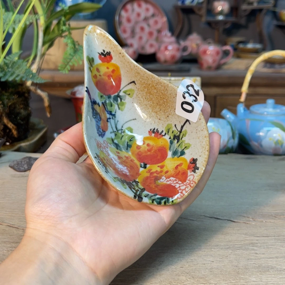 壶素浅陶瓷手工手绘